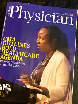 Dr. Lase Ajayi featured on the cover of the San Diego Physician magazine